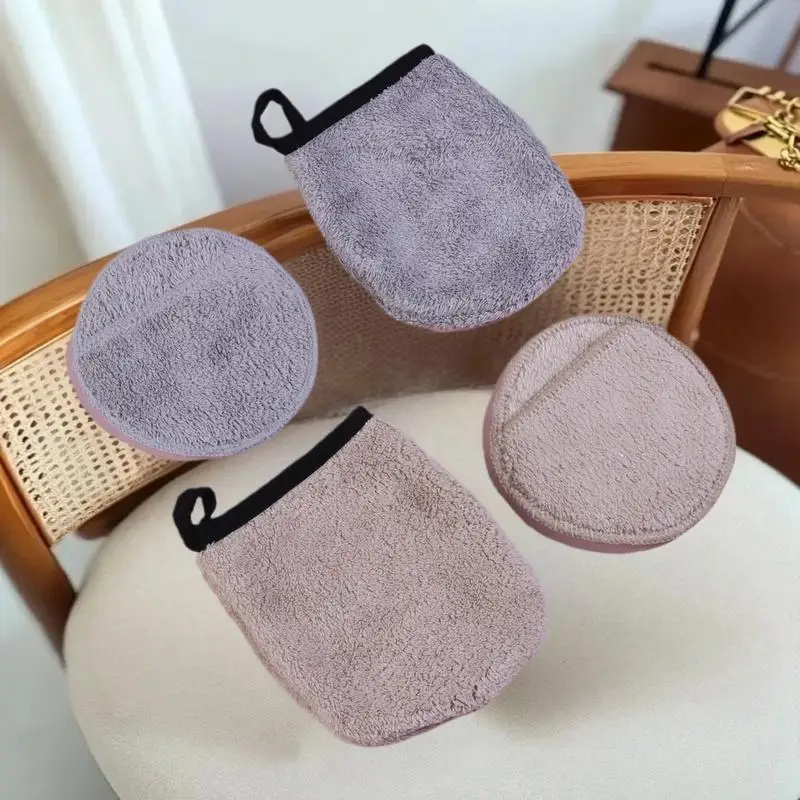 Rękawice do demakijażu wielokrotnego użytku z miękkiej mikrofibry, ręcznik do pielęgnacji twarzy, kosmetyczna ściereczka do oczyszczania twarzy, pielęgnacja skóry