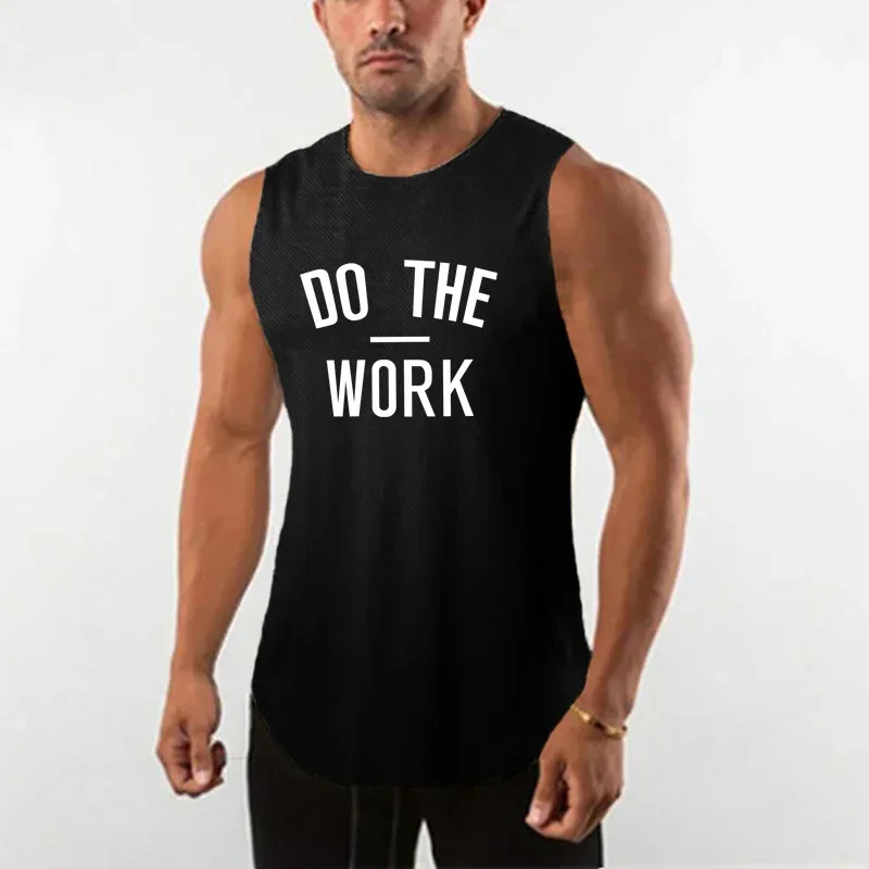 Summer New Men Factory Direct  Arrival Quick-drying  Breathable Bodybuilding Fitness Gym fitness Sports Running Sleeveless Shirt