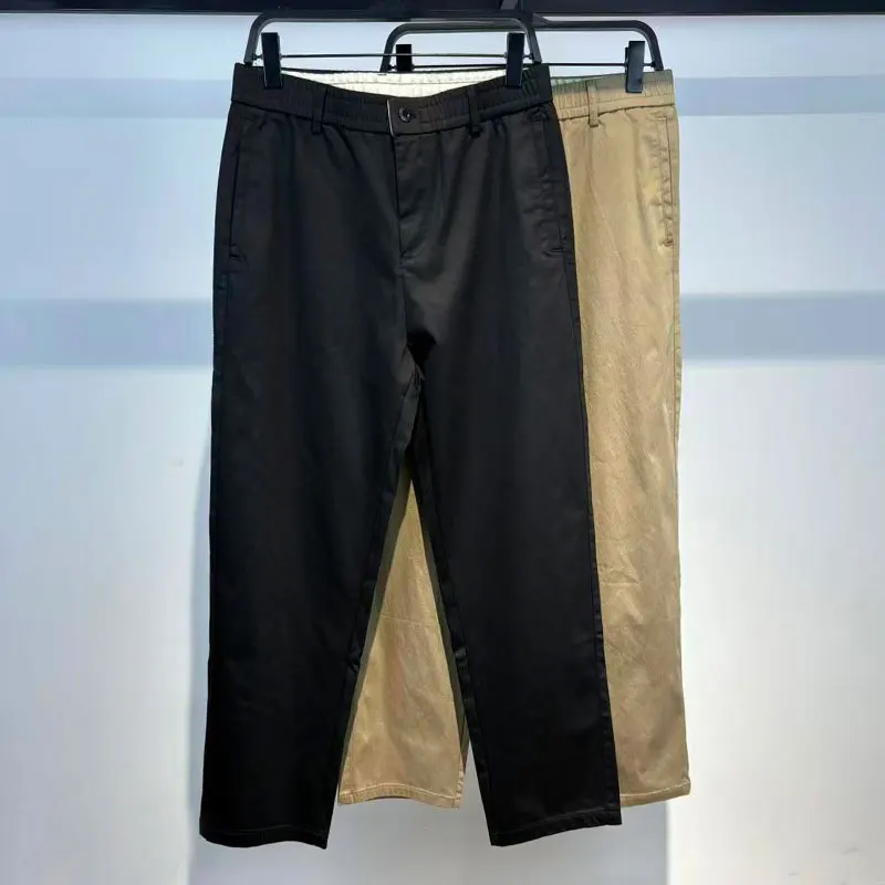 

Faionable Casual Youth Jeans Elastic Waist Slim Fit Organic Cotton Small Straight Angle Lightweight Long Pants for Men