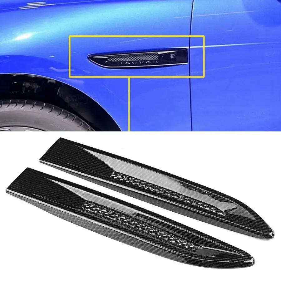 2Pcs Carbon Fiber Texture Fender Side Air Vent Outlet Cover Fit for  Jaguar XF XFL XE f-pace F Pace X761