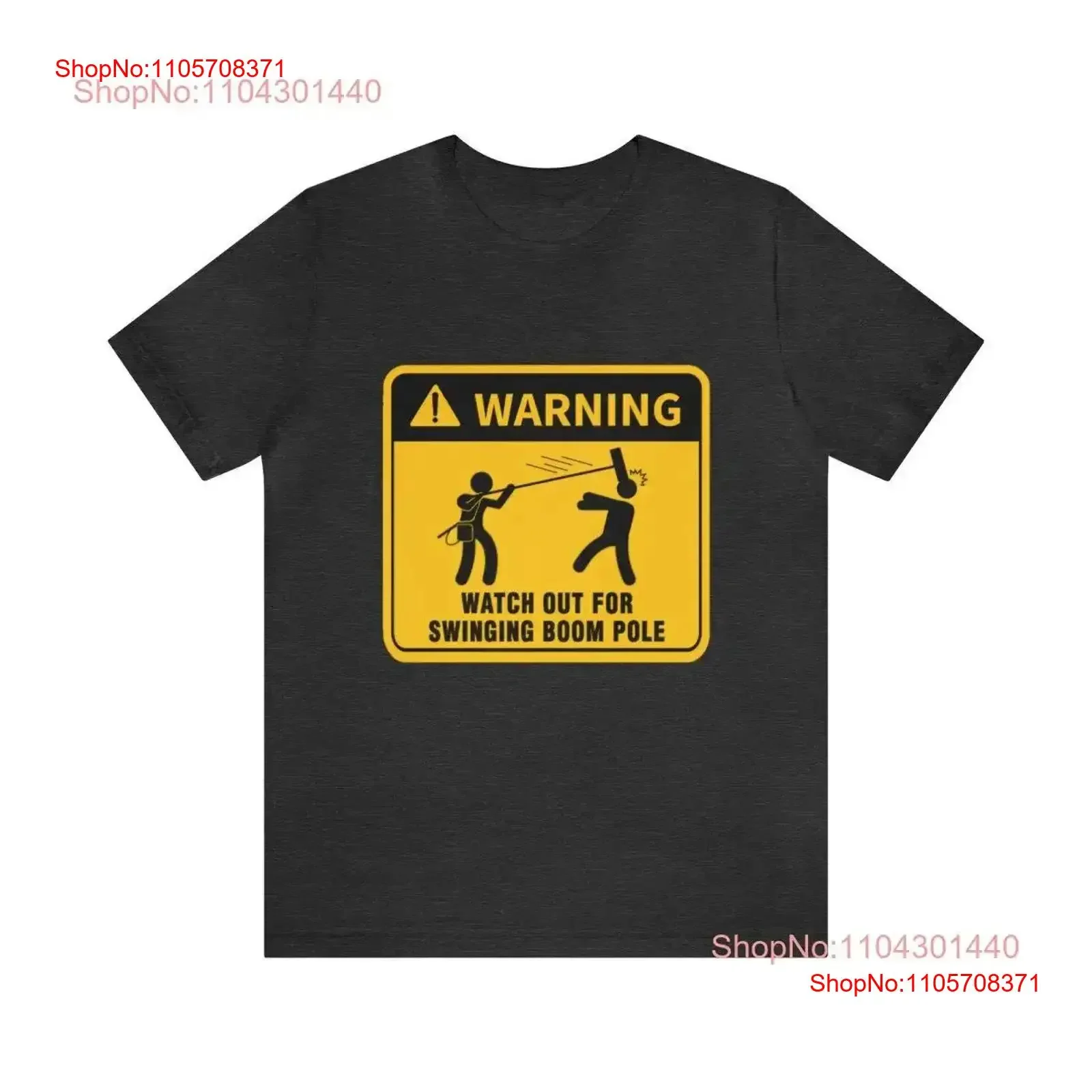 Boom Op Warning Watch Out For Swinging Pole T Shirt Funny Film Student Filmmaking Filmmaker vintage Washed Stylish streetwear