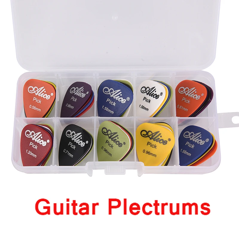 30/50 Pcs ABS Resin Frosted Guitar Plectrums Acoustic Music Guitar Picks Finger Paddle Multiple Thickness Boxed