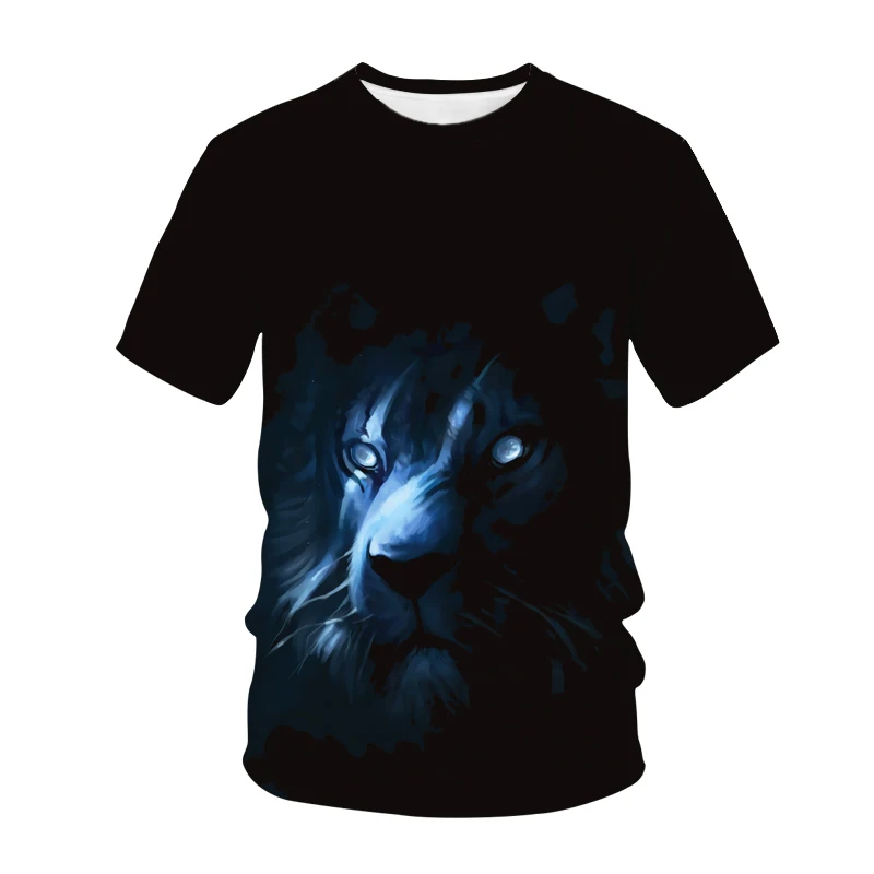 Vintage Fantasy Tiger T Shirts For Men 3D Print Casual Tee Short Sleeve Loose O-Neck Summer TShirts Men Tops Clothing