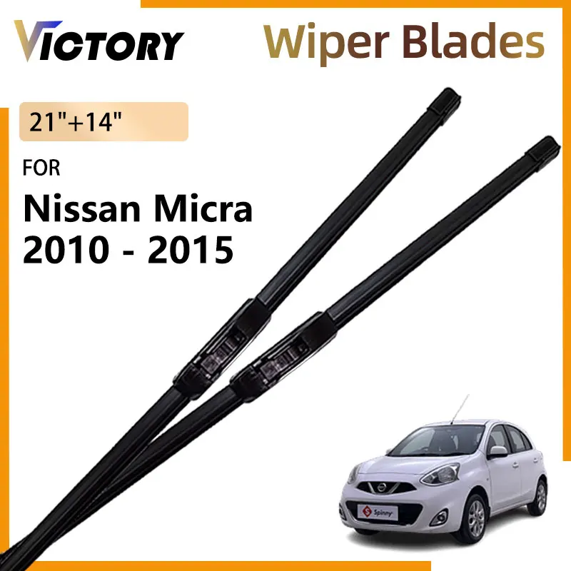 For Nissan Micra K13 March 2010 - 2015 2014 2013 2012 2011 Accessories Front Wiper Blade Windshield Windscreen Brushes 21