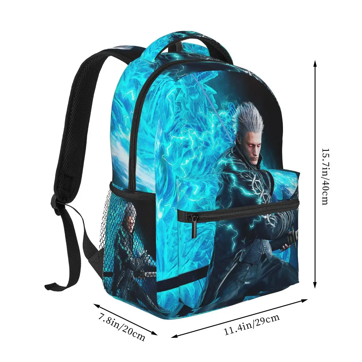 Vergil From The Devil May Cry Series Backpacks Boys Girls Bookbag Students School Bags Cartoon Travel Rucksack Shoulder Bag