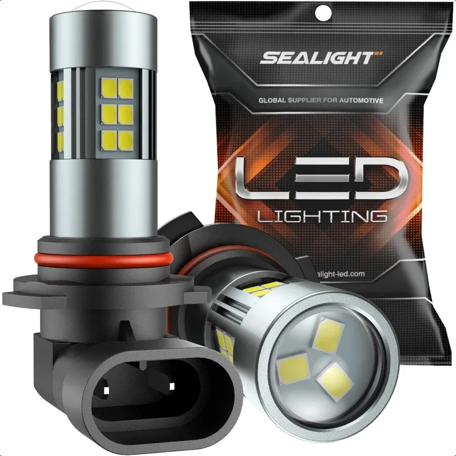 

9006 Fog Lights LED Bulb 9006 Hb4 LED Fog Light Bulbs 1:1 Size 9006 Bulb Plug And Play 6000k Xenon White Light Pattern Pack of