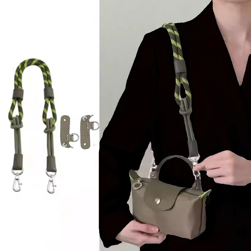 Bag Strap For Longchamp Mini Tote Bag Modified Strap Rope Free Punching 78cm Color Contrast Shoulder Strap Accessories