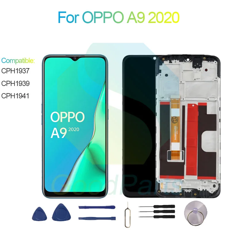 

For OPPO A9 2020 Screen Display Replacement 1600*720 CPH1937, CPH1939, CPH1941 A9 2020 LCD Touch Digitizer