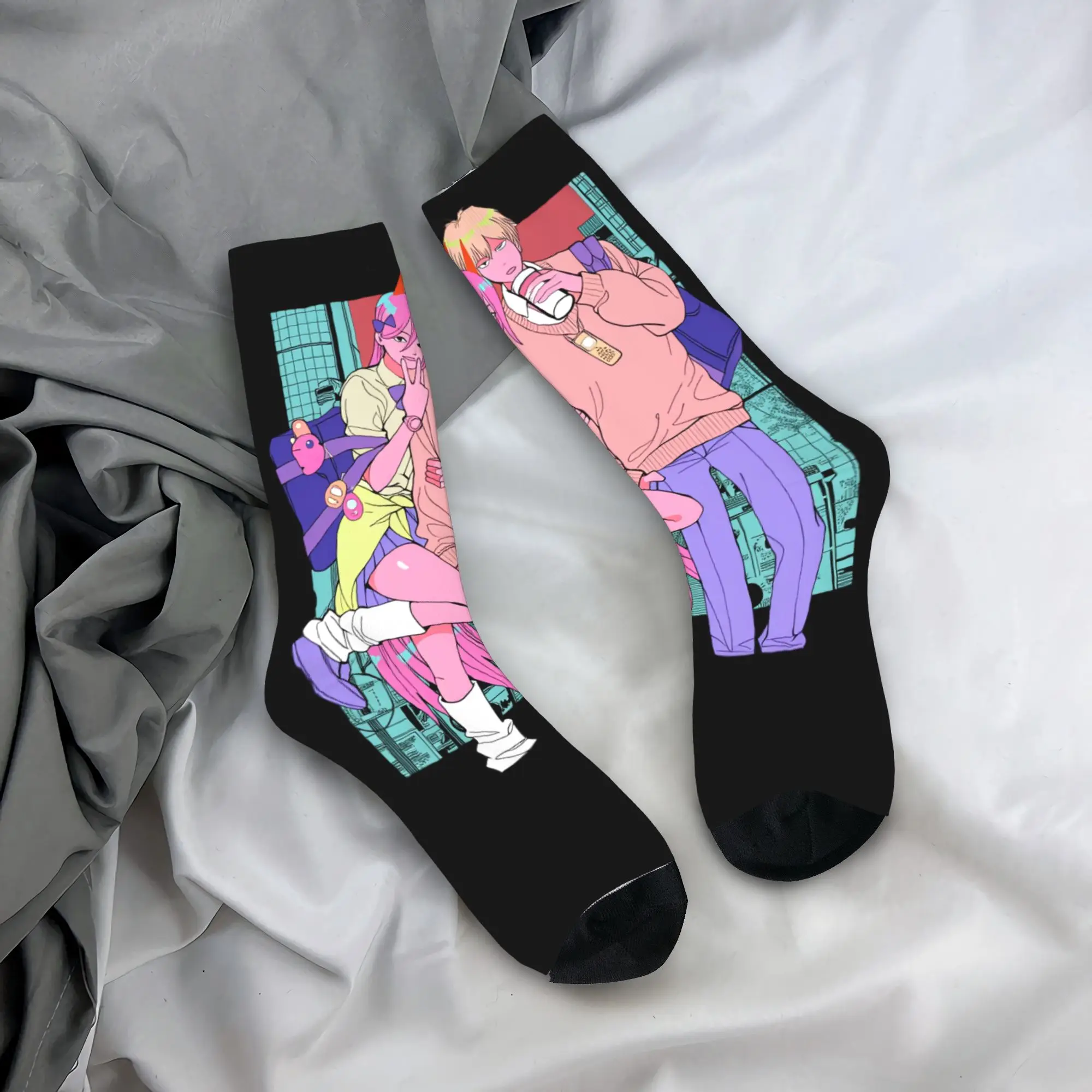 مناشير رجل Rezes الجوارب المضادة للانزلاق جوارب النساء الرجال لينة في الهواء الطلق الجوارب الخريف العصرية الجرافيك الجوارب #1