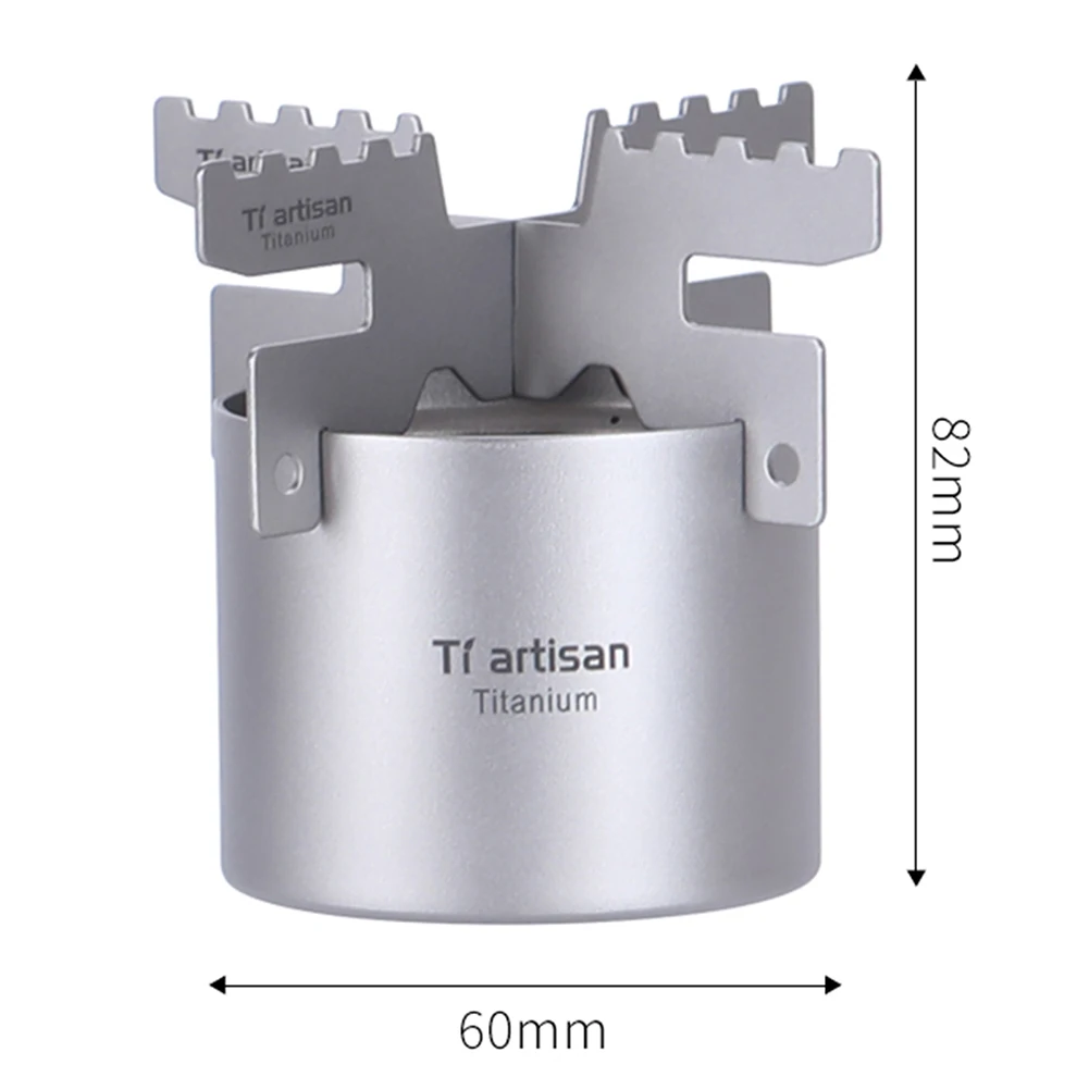 Camping Essential 100ml Titanium Stove High Efficiency Alcohol Furnace Required for Outdoor Adventure Trekking Activities