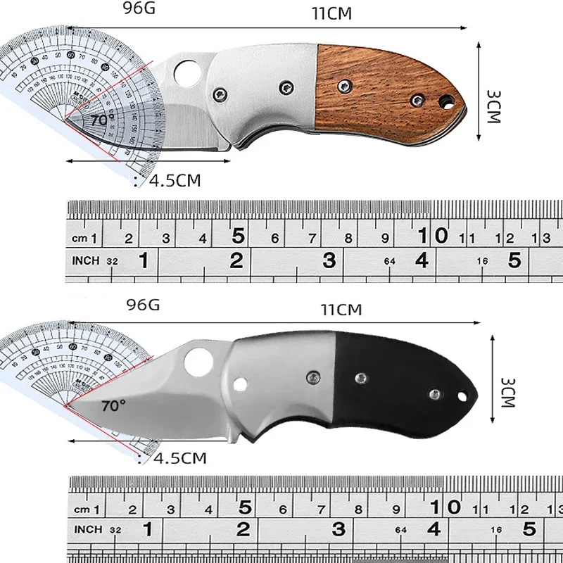 Stainless Steel Mini Knife Foldable Pocket Knife Portable Fruit Slicing Knife Sharp Blade Utility Folding Knife Easy to Carry