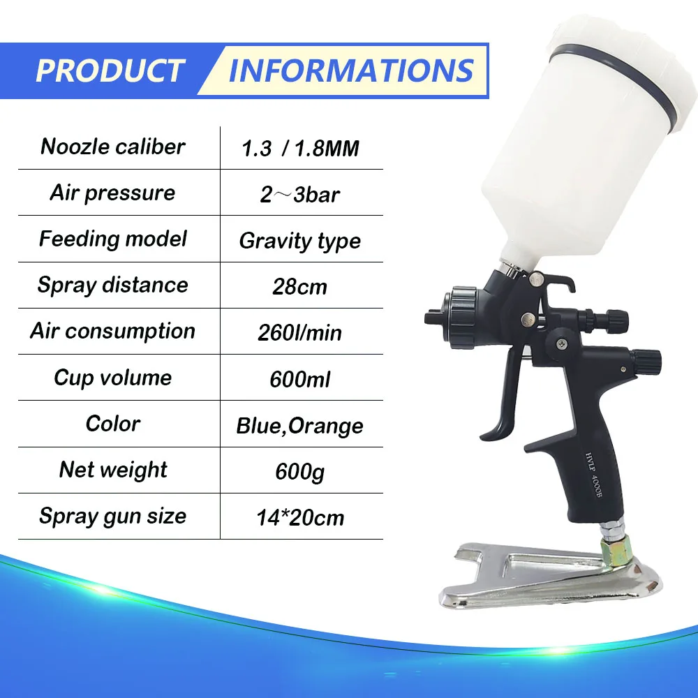 Limited Edition High Efficiency Paint Spray Gun HVLP Spray Gun 1.3mm Nozzle Porsche Design Painted Sprayer Gun For Car