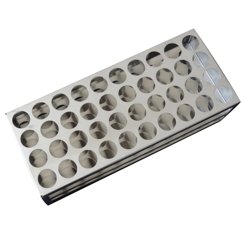2 Pcs 14Mm 40 Hole Aluminum Test Tube Rack Multifunctional Laboratory Test Tube Holder Laboratory Equipment