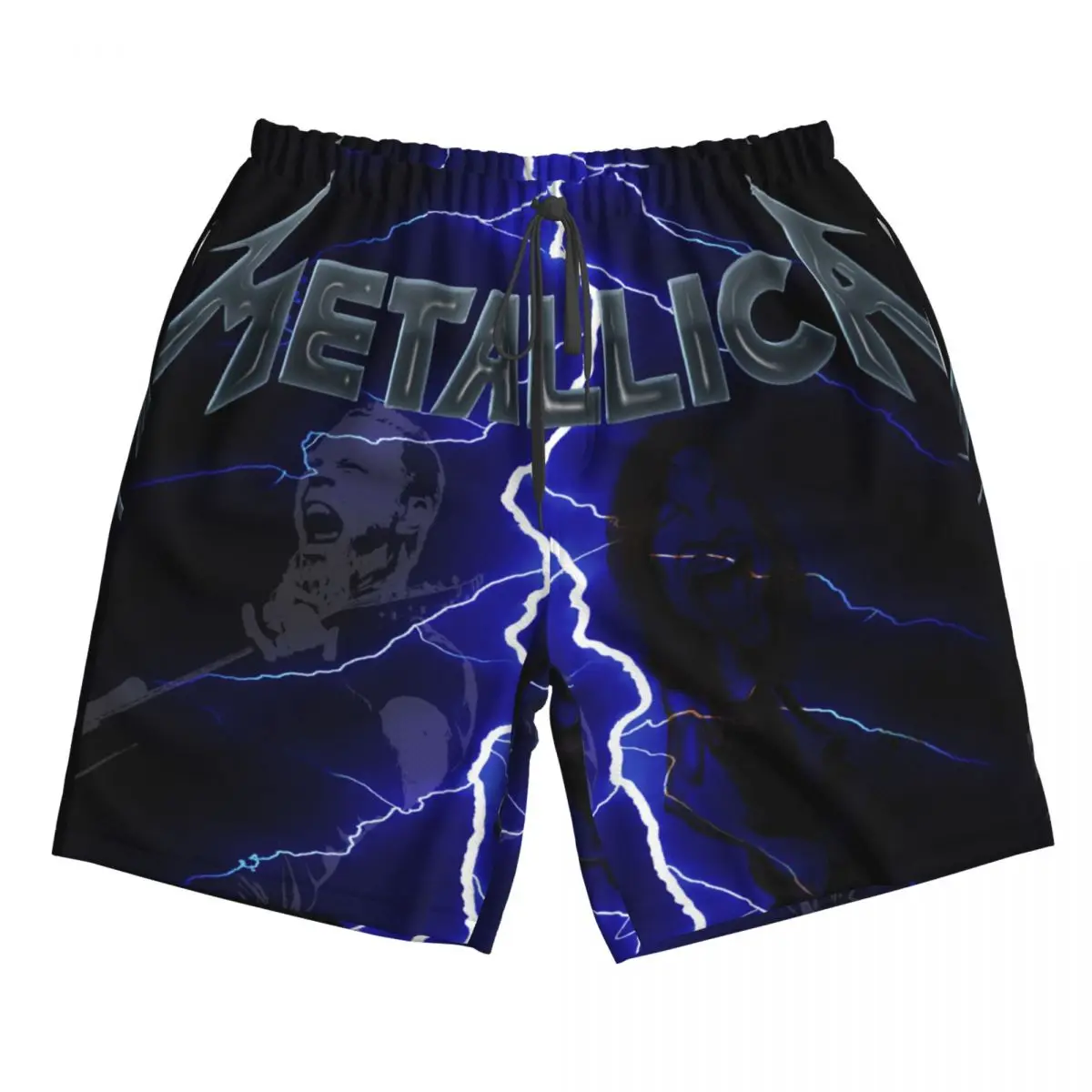 Heavy Metal Men's Beach Shorts Fitness Quick-drying Swimsuit Funny Street Fun 3D Shorts