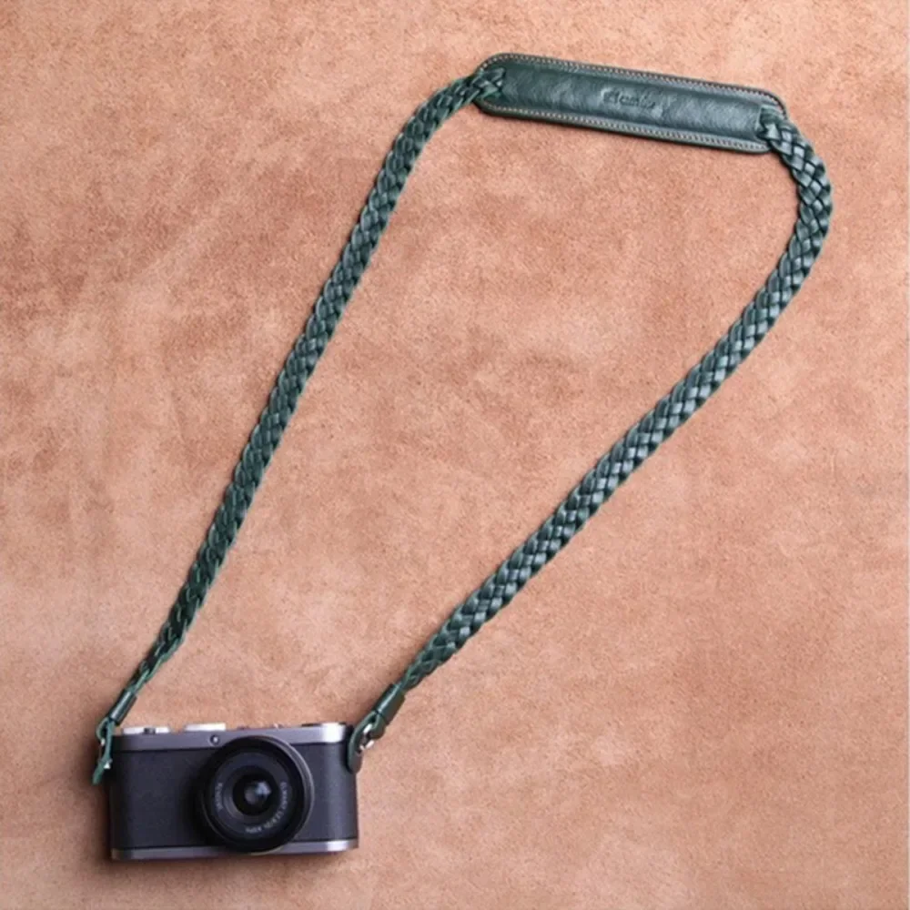 Leather Shoulder Strap Camera Strap Micro Single Woven Strap Digital Vintage Strap for Leica Fuji SLR