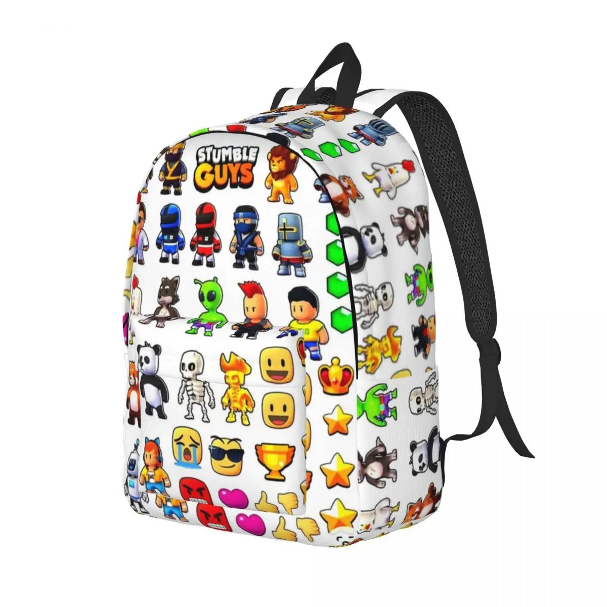 Stumble Guys Printed Lightweight Casual Schoolbag For School, Outdoor, Shopping, Office 15.7in 17.7in