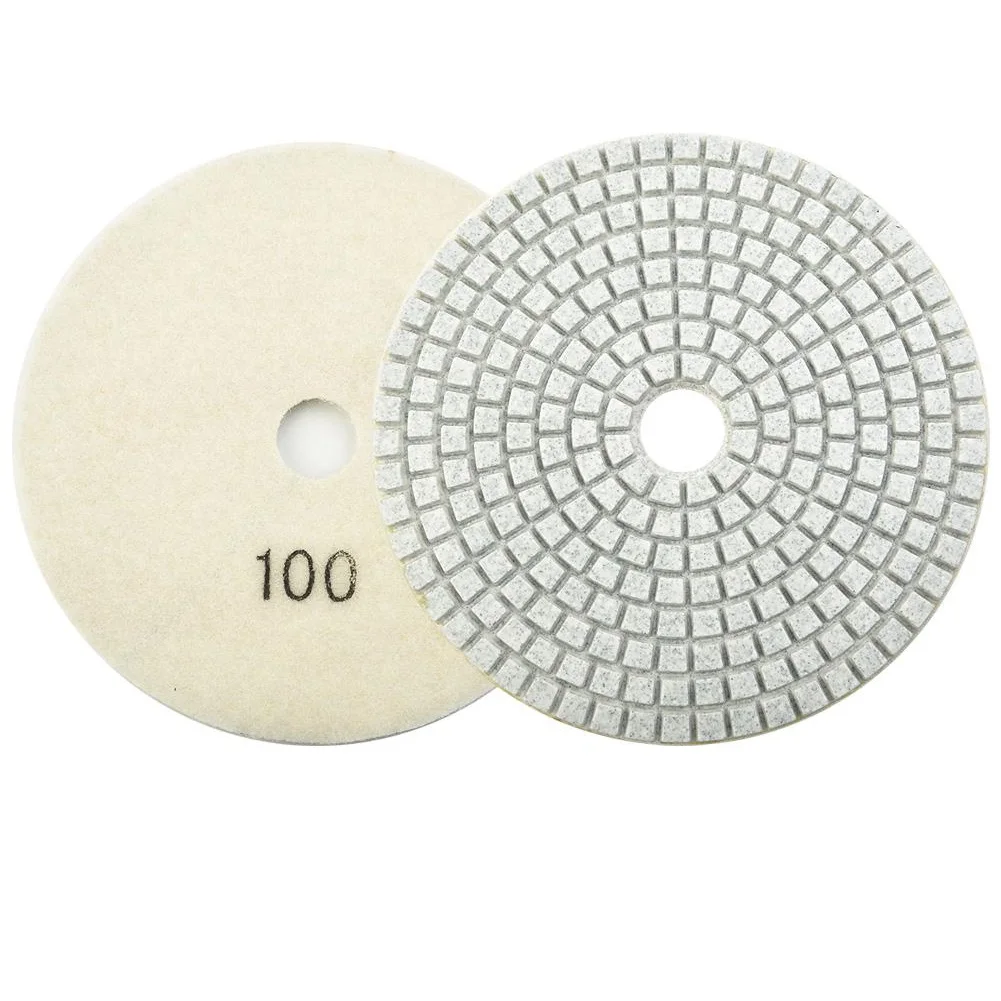 1pc 5In 125mm Diamond Polishing Pad Flexible Grinding Disc Granite Marble Concrete 30/50/100/150/500/800/1000/1500/2000/3000Grit