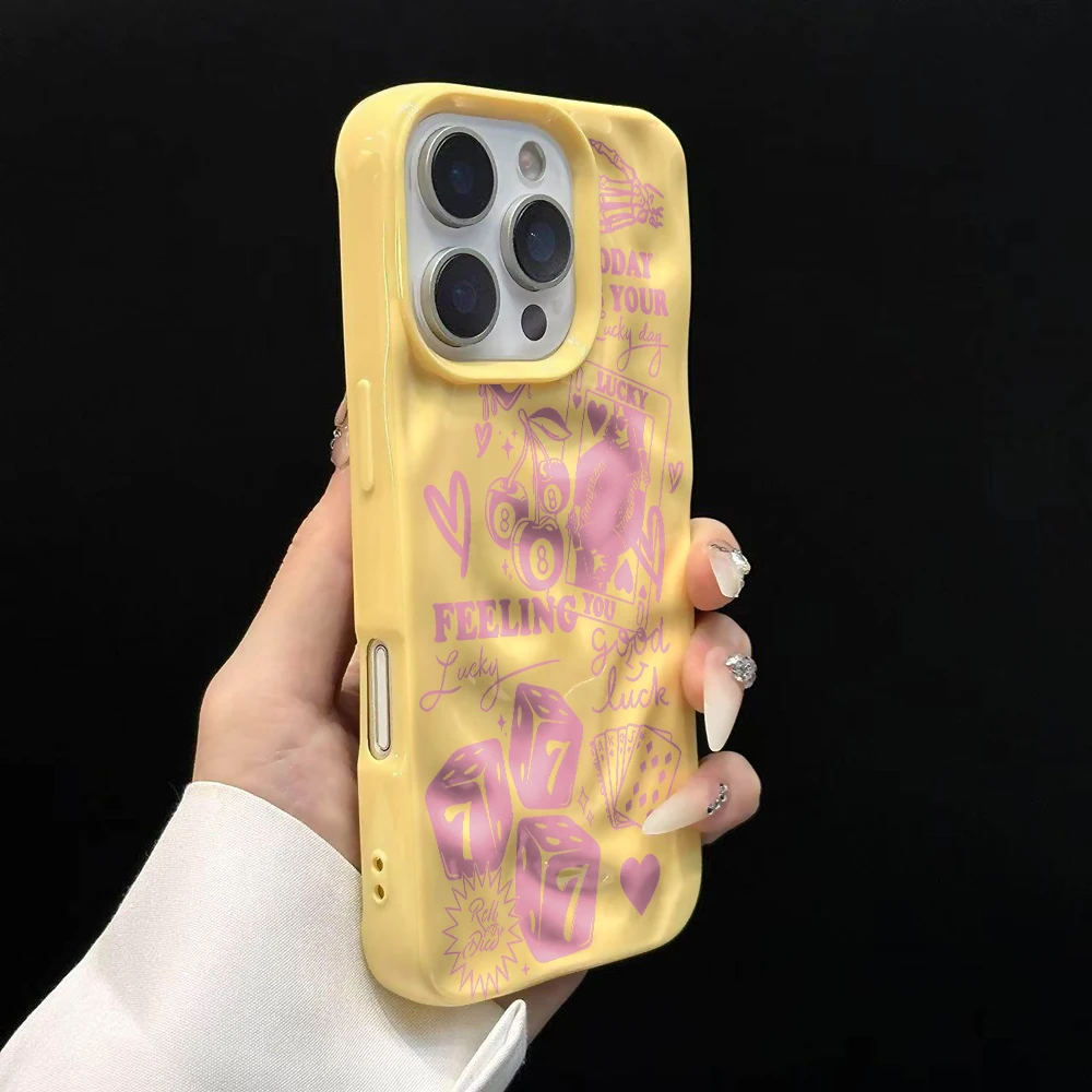 Good Luck Las Vegas Fashion Handyhülle für iPhone 17 16 15 14 13 12 11 Pro Max 14 Plus 17Air Falten-Wellen-Soft-Silikonhülle – Detail 11