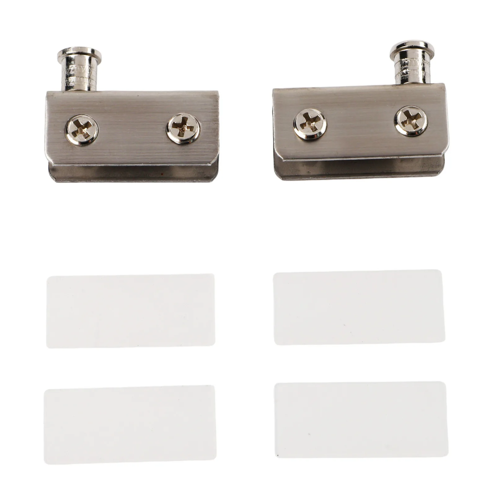 Stainless Steel Cabinet Hinges Pivot Clip Type for Glass Doors 5 mm and 8 mm Thickness No Drilling Bathroom Shelf Table Use
