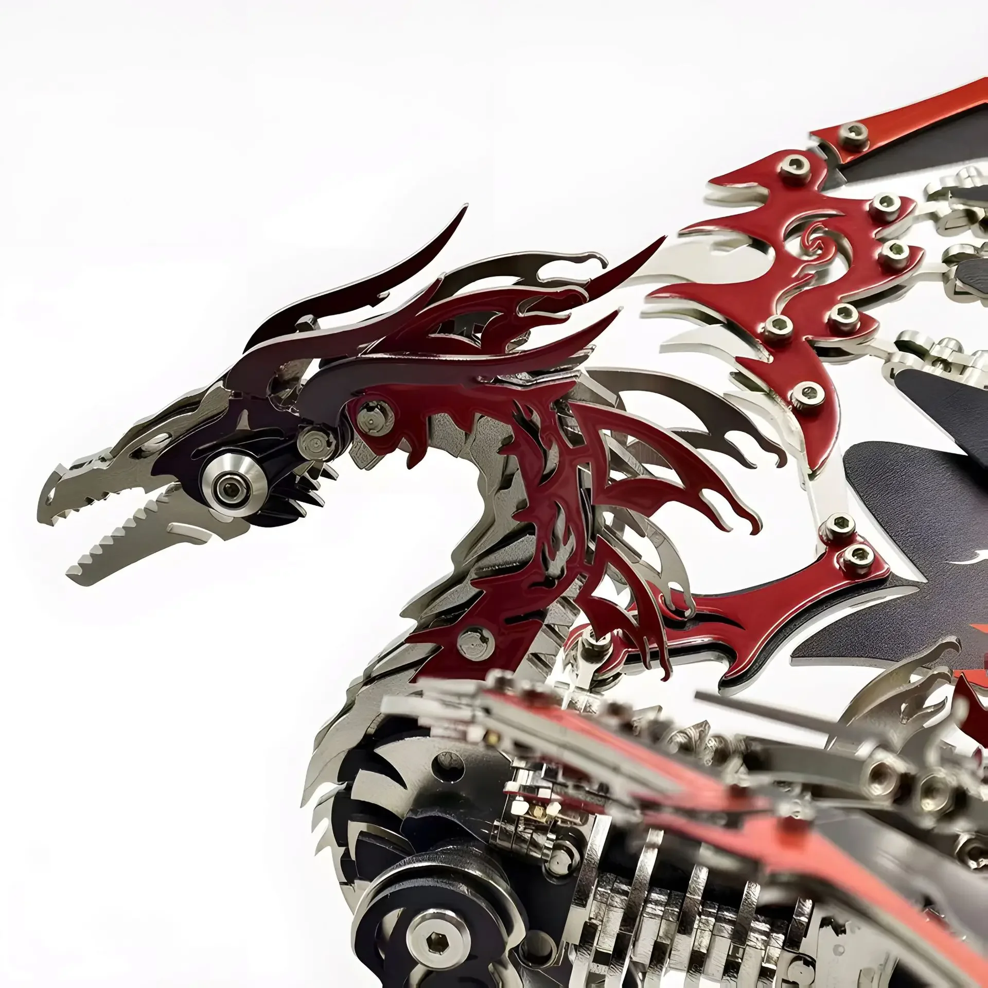Large Mechanical Dragon Flying Reptile Metal Assembly Model Puzzle Toy 3D Metal Jigsaw Building Kit for Kids And Adults