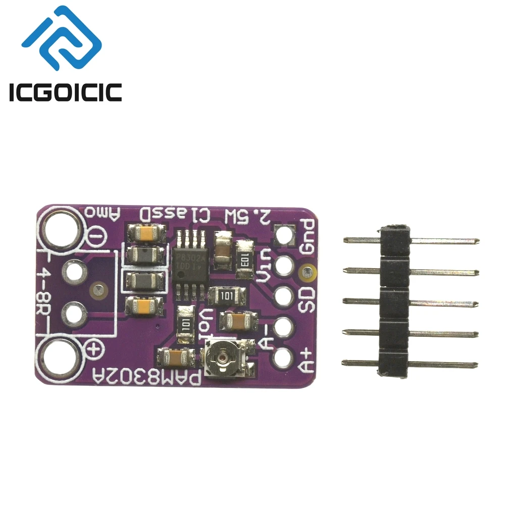 1-50 قطعة PAM8302A 2.5 واط فئة D وحدة مضخم الصوت 3.7 فولت قناة واحدة لسماعة الرأس