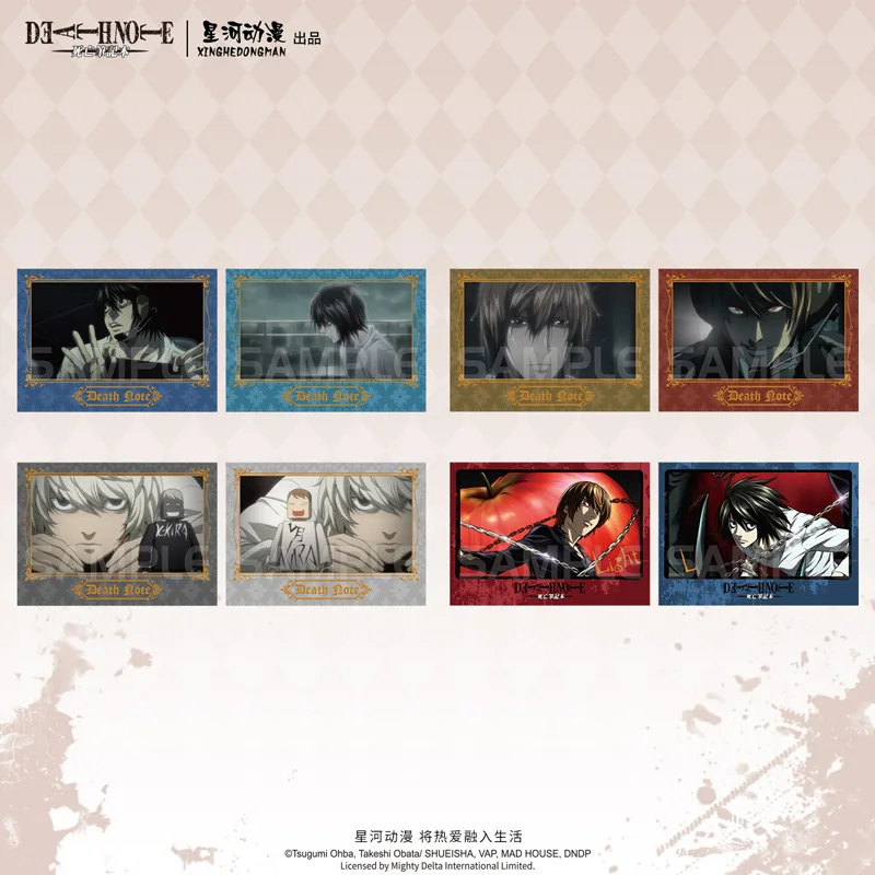 Death Note Light Yagami L Lawliet Ryuk Misa Amane China Official Authorization Set Series Character Polaroid Photo Card 2Pcs/Set