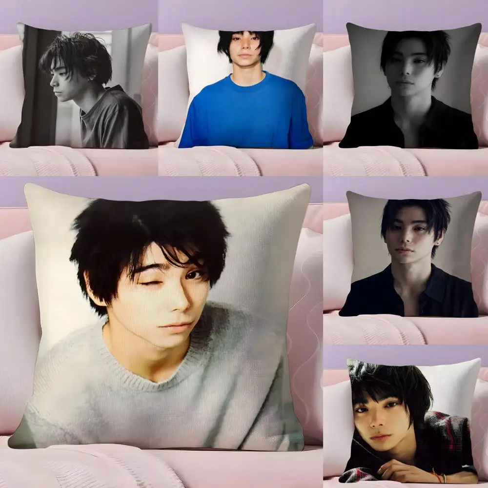 NijirO M-Murakami ACTOR Pillow Case Pillow Case Plush Fabric Soft Double Sided Print Home Sofa High Quality Cushion