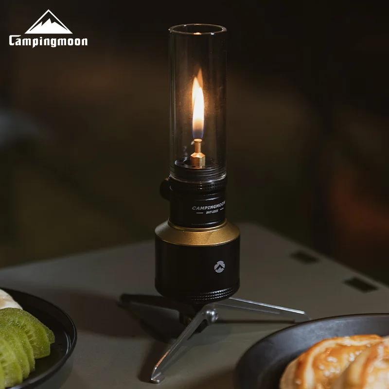 Campingmoon T-1D15 Gaslampen-Set Tragbare Kleine Glasröhren-Laterne Leeres Tank-Set in Box – Detail 6