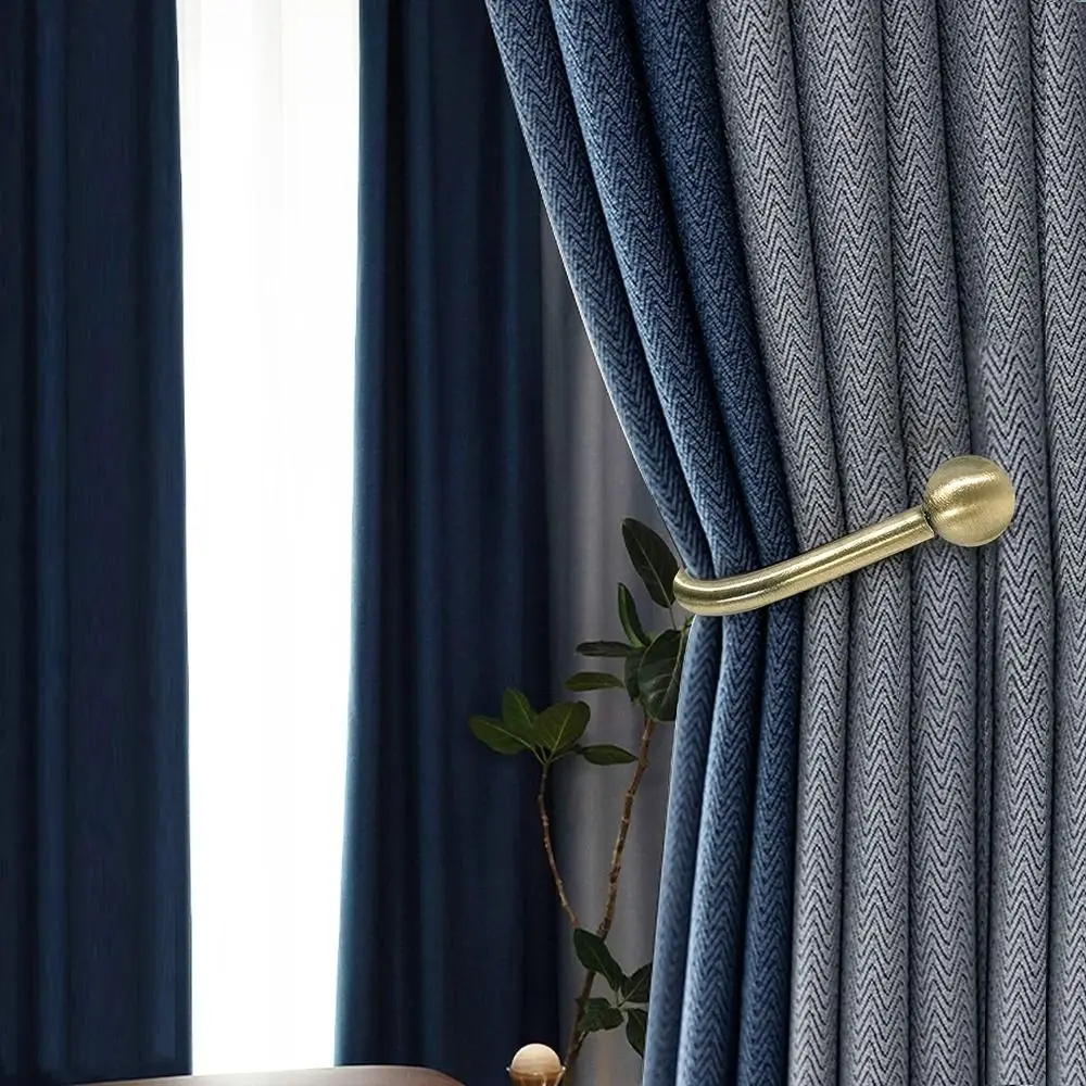 4 pcs Aluminium Alloy Metal Curtain Holdbacks 5.92 Inches U-bend Gold Curtain Tie Back Hooks Room Decoration Hooks Curtain