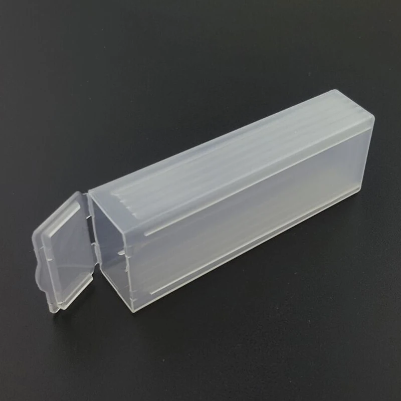 5Pcs Portable Laboratory ABS Plastic Microscope Slides Holder Storage Box Dispenser Box Plastic Microscope Slide Packing Box