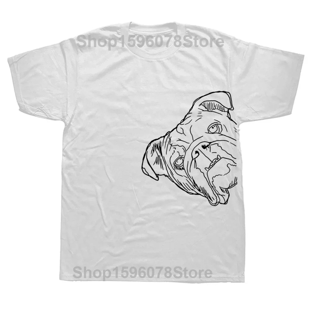 Funny English Bulldog T Shirts Gifts Dog Birthday Unisex Graphic Fashion New Cotton Short Sleeve O-Neck Harajuku T-shirt