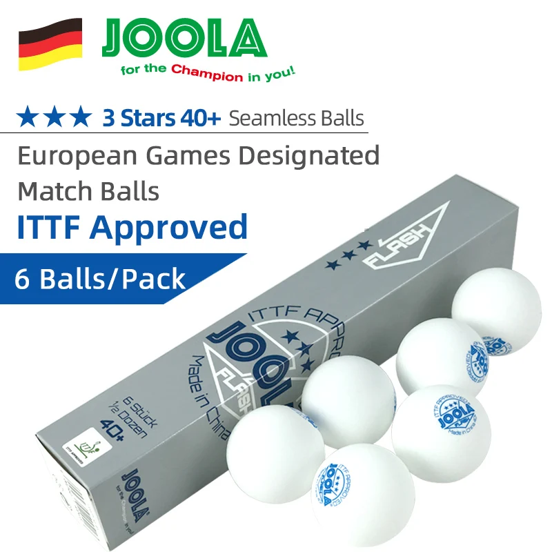 JOOLA Table Tennis Balls 3 Star Seamless Special for European Games Professional Ping Pong Balls with ITTF Approved