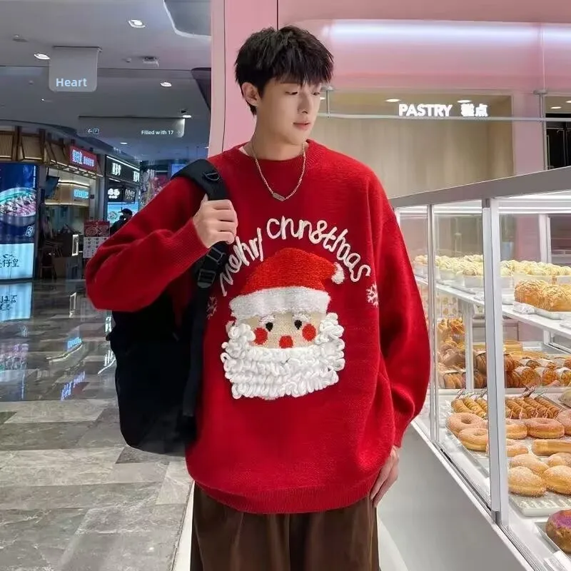 

Вязаный свитер Cisas S Claus, свободный парный ленивый Sle, японский свободный крой, базовый слой, топ на осень-зиму