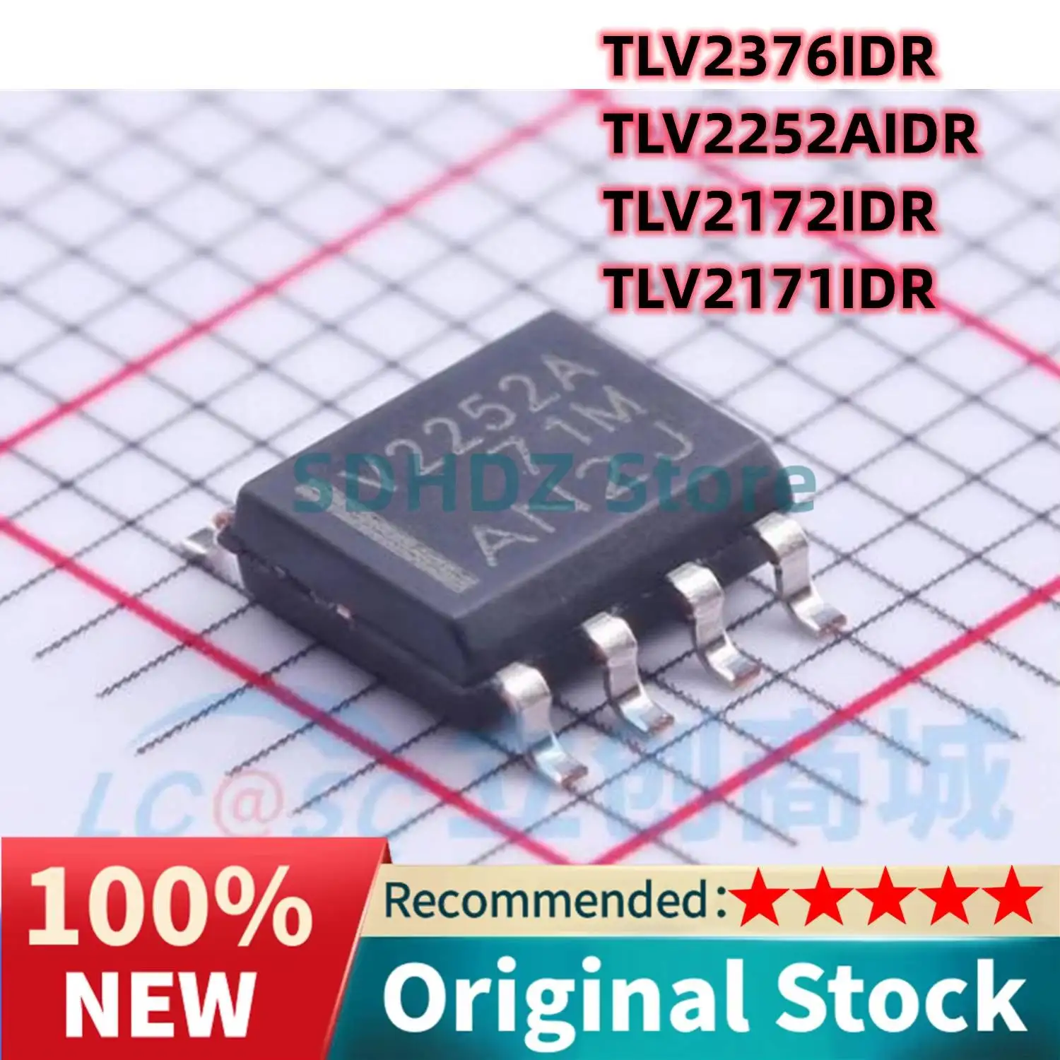 1pcs TLV2171IDR TL2171 TLV2172IDR TL2172 TLV2252AIDR V2252A TLV2376IDR SOIC8 SOP8 Brand