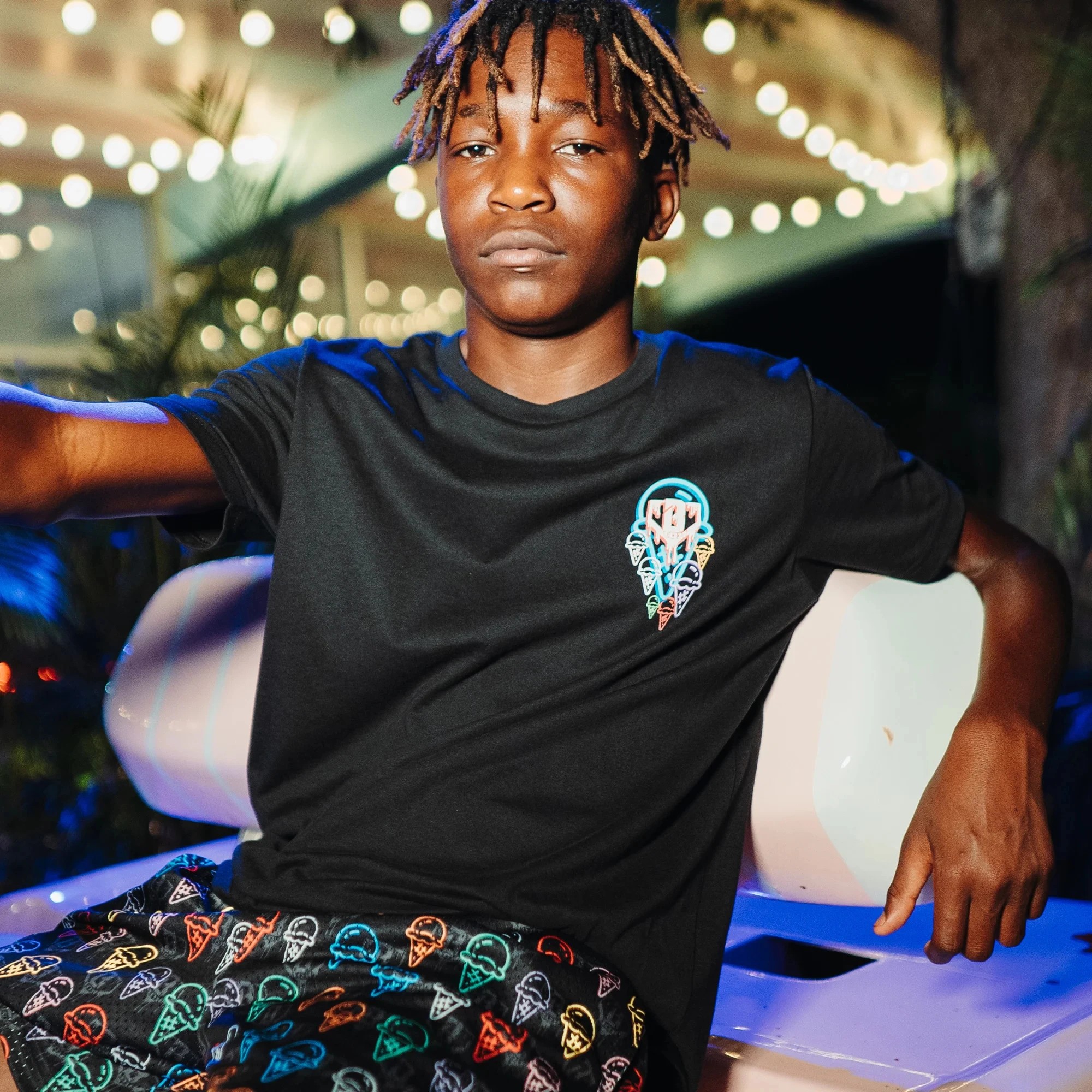 

Футболка Ice Cream Youth Tee Baseball Lifestyle 101 2026, летняя новинка, для мальчиков, мужская, женская, семейная одежда, хлопковая футболка Y2K