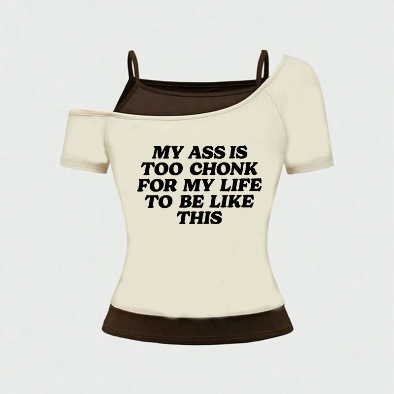 2000s Y2K الشارع الشهير الكلاسيكية المحاصيل الأعلى القوطية جماليات الشرير الصيف المرأة المحملة Harajuku الإبداعية إلكتروني نمط تي شيرت مطبوع