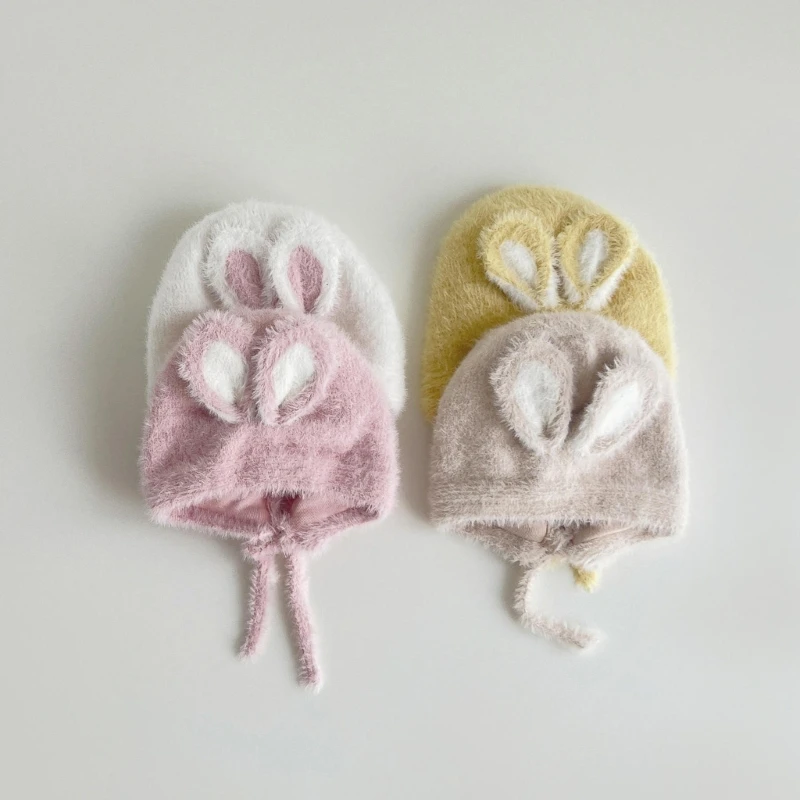 Warm Plush Ear Muffs for Infants Rabbit Ears Winter Baby Hat Ear Protections Hat Dropshipping