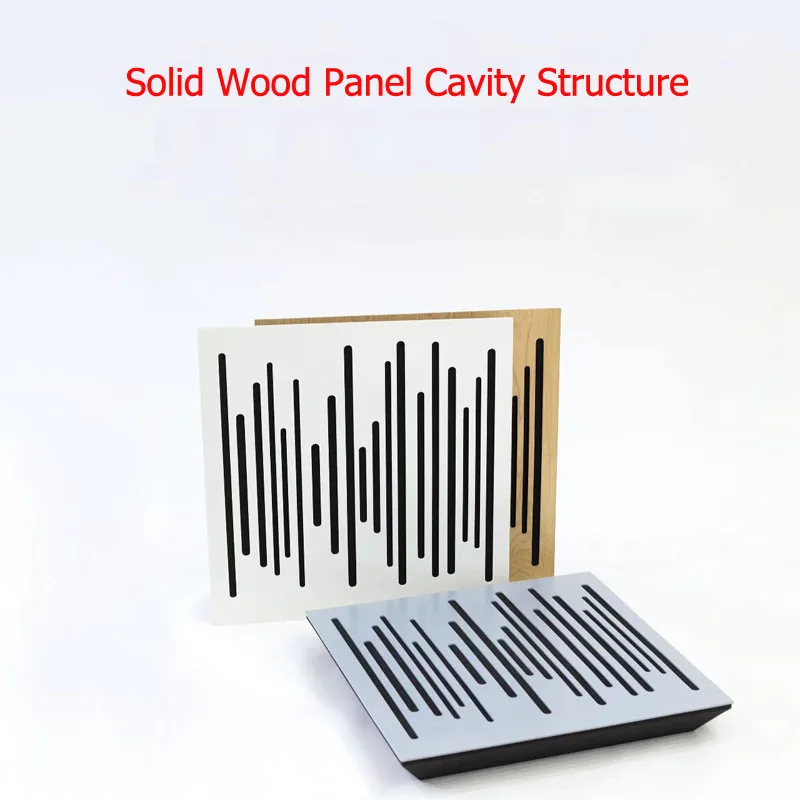 Perforated Wood Sound Absorbing Diffuser Board 60x60x7cm, Echo Reduction Panel for HIFI Recording Music Studio