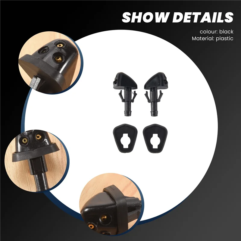 A95E-2X Car Windshield Washer Wiper Water Jet Nozzle For Suzuki Swift Alto SX4 Liana DAE