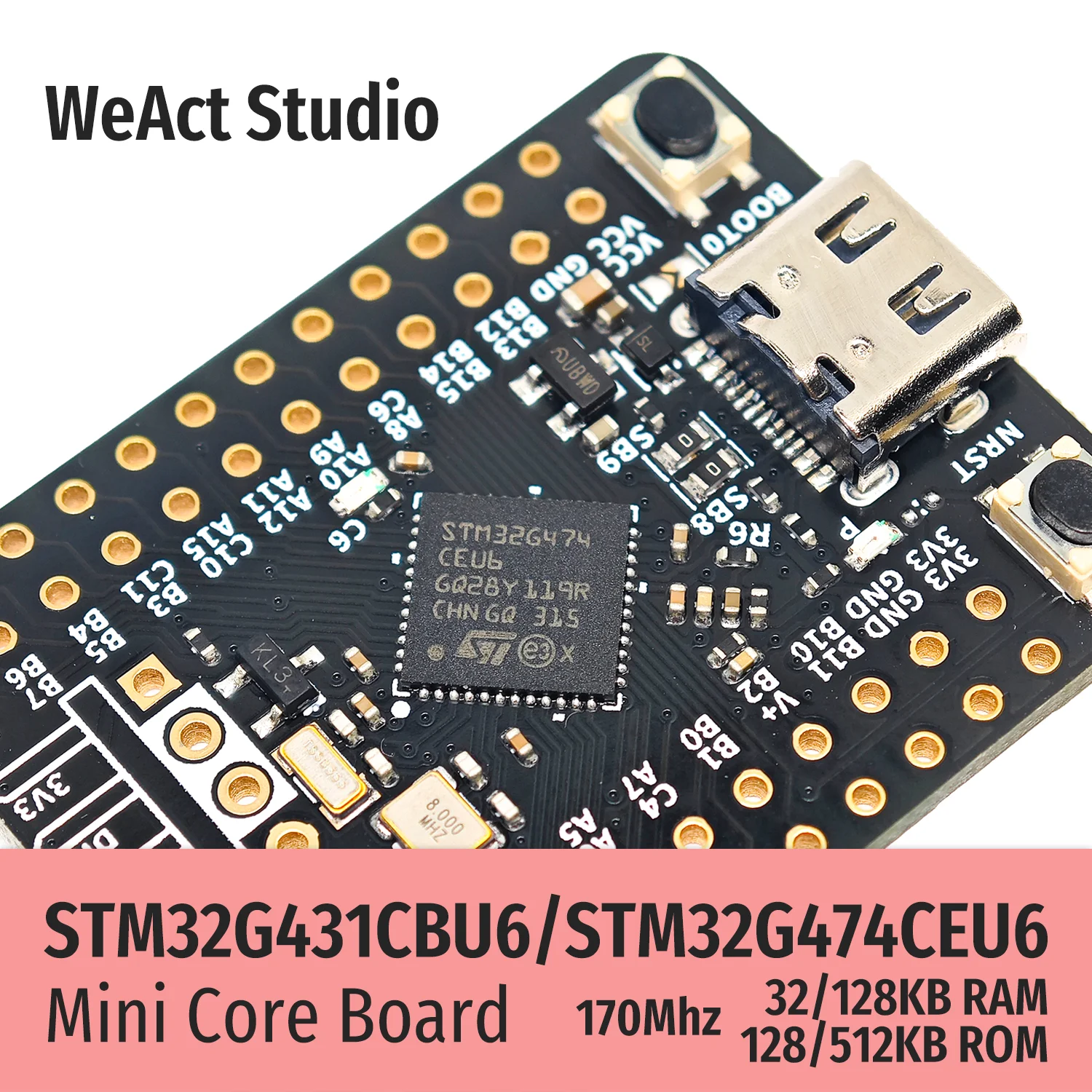 WeAct STM32G4 STM32G474CEU6 STM32G431CBU6 STM32G431 STM32G474  STM32 Core Board Demo Board