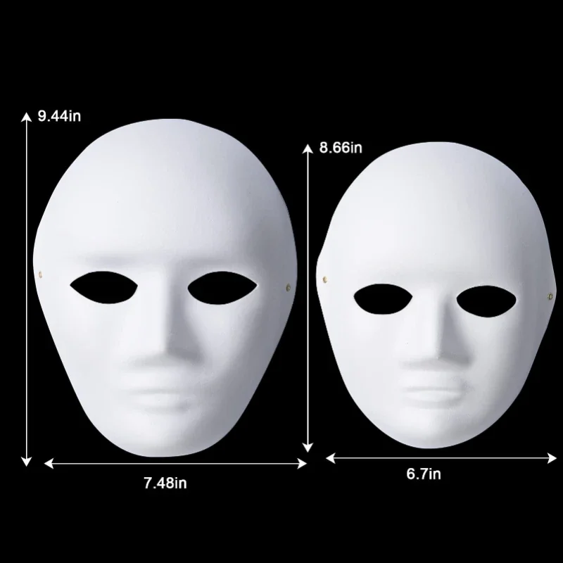 10/1 stücke DIY Voll gesichts masken Papier leer weiß Halloween Cosplay malbare Männer Frauen Mache Party führen Mardiup Handwerk Kostüme