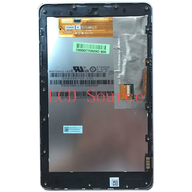 HV070WX2-1E0 with Silver Frame For Asus Google Nexus 7 1st ME370 ME370T table LCD LED Touch Screen Digitizer Glass Assembly