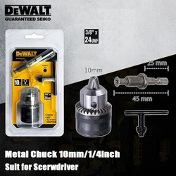 Dewalt Metal Chuck Converter for Power Tool From Electric Screwdriver To Drill Max 10mm Shank 1/4