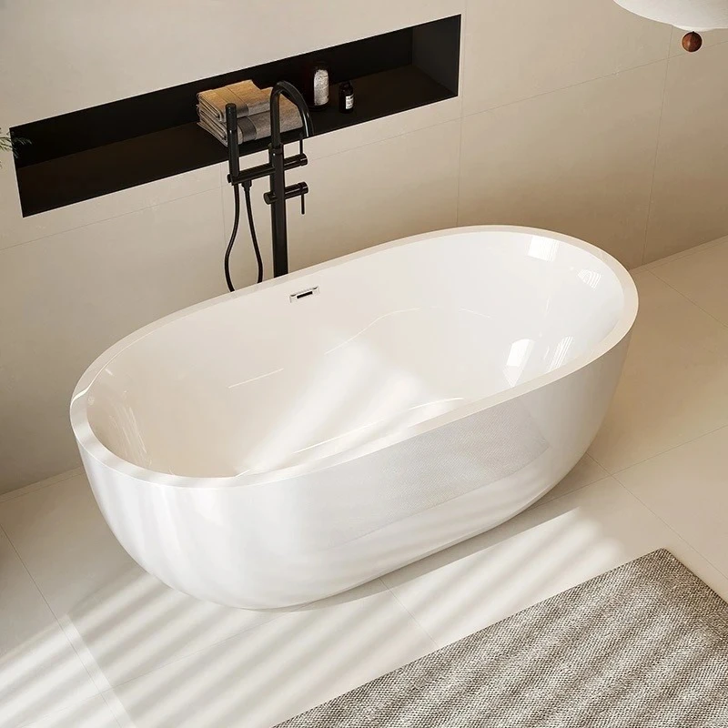 

New bathtub acrylic small apartment seamless household adult integrated independent hotel bathtub