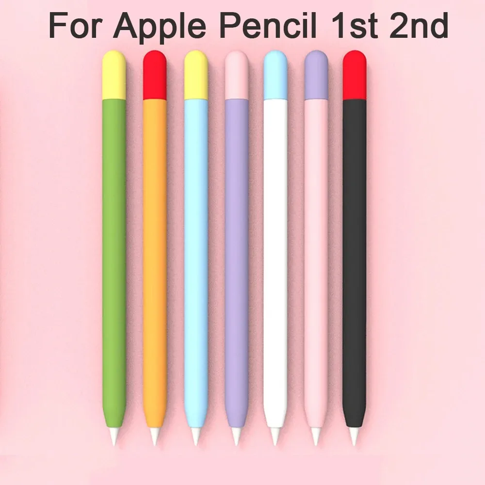 

For Apple Pencil 1 2 Case Silicone Protective Cover Pouch 1st 2nd Generation Skin For Apple iPad Pencil Touch Stylus Pen