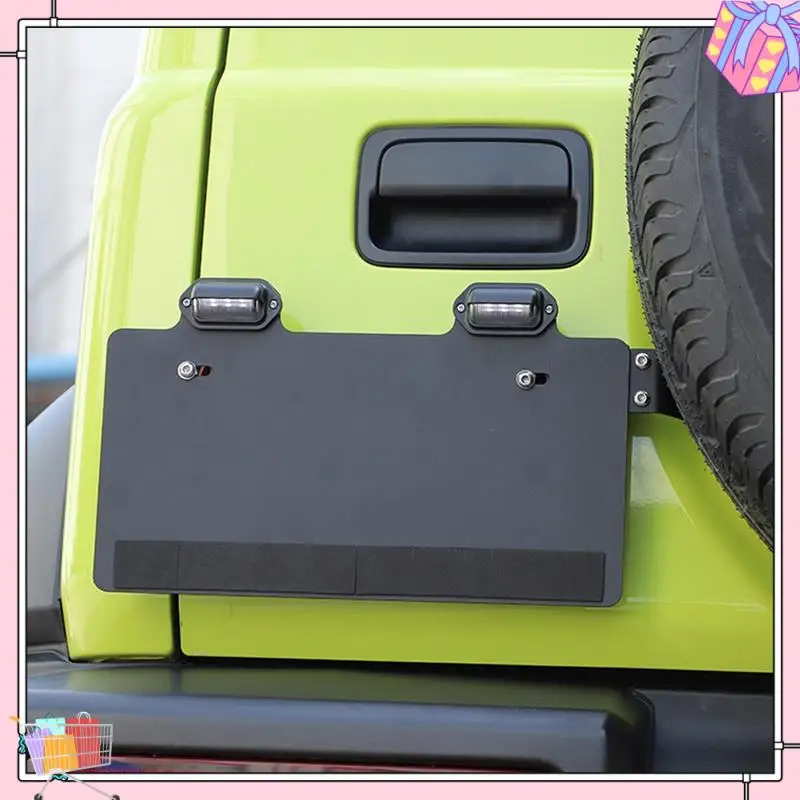 

A77T-1 Set Rear License Plate Frame Holder For Suzuki Jimny 2019 2020 2021 2022 2023 Accessories Black
