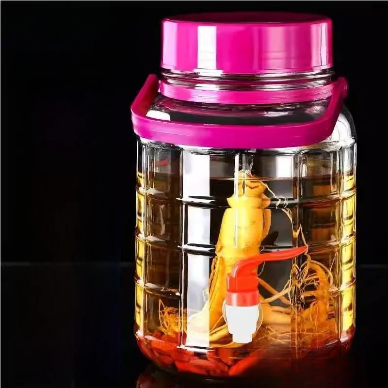 Tarro de vidrio sellable para uso doméstico, para encurtidos, botella de vinagre, recipiente para elaboración de alcohol, recipiente para conservar verduras, botella de vino especial