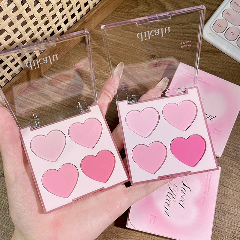 DIKALU Honey Story أربعة ألوان أحمر الخدود مسحوق دقيق طبيعي رفع اللون منخفض التشبع أحمر الخدود النباتي INS