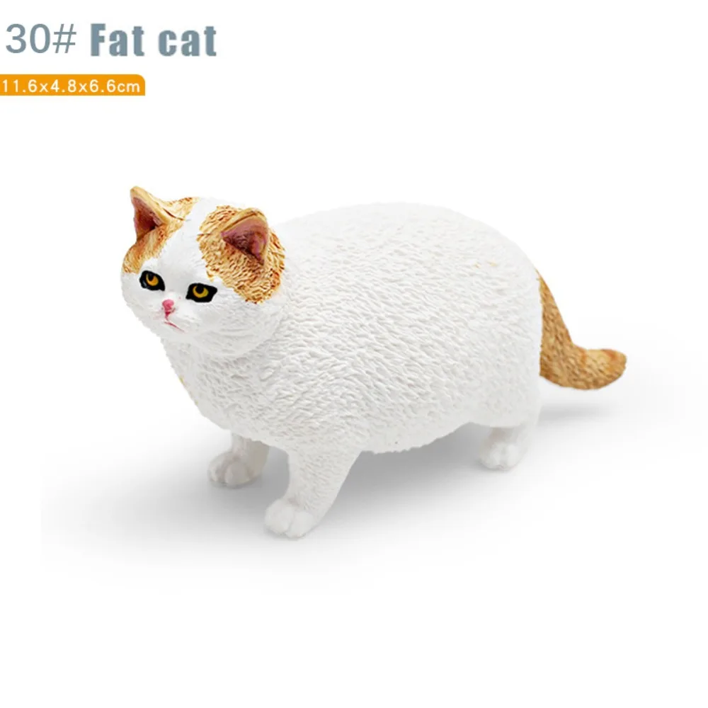 PVC Simulation Cat Model Garfield Persian Cat Pastoral Cat Lifelike Realistic Pet Figurines Cat Action Figures Kids Doll