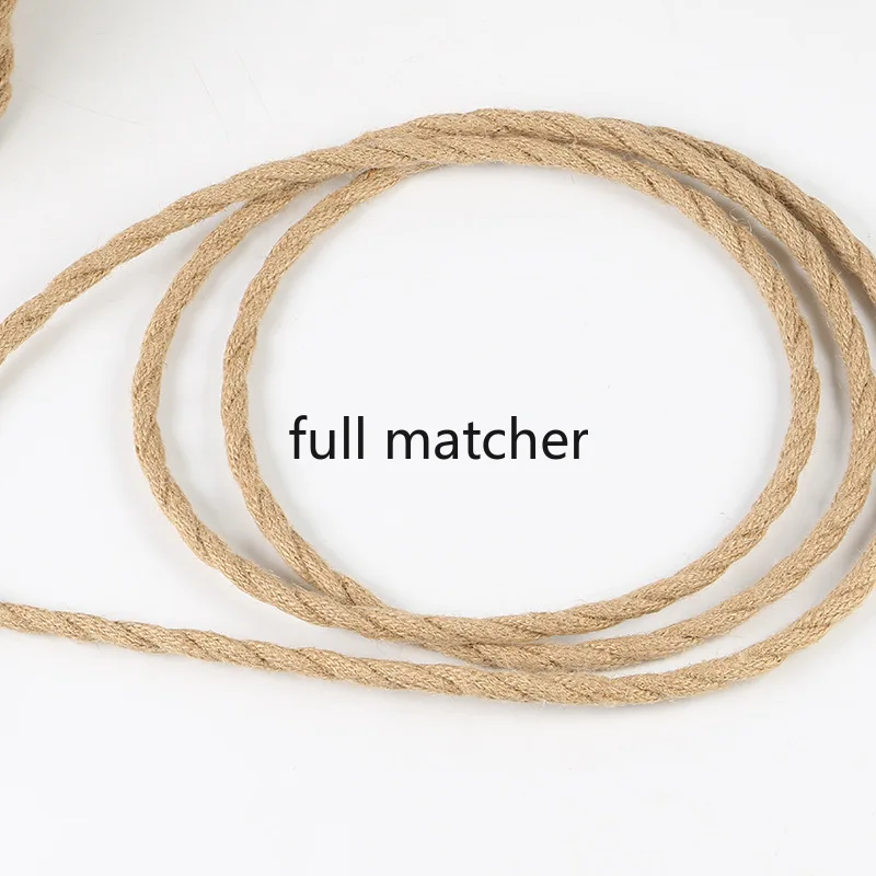 250V 2 Core 3 Core Vintage Hemp Rope Lamp Cord Jute Rope Twisted Cable Flex Electric Wire For DIY Retro Light Bar Decor